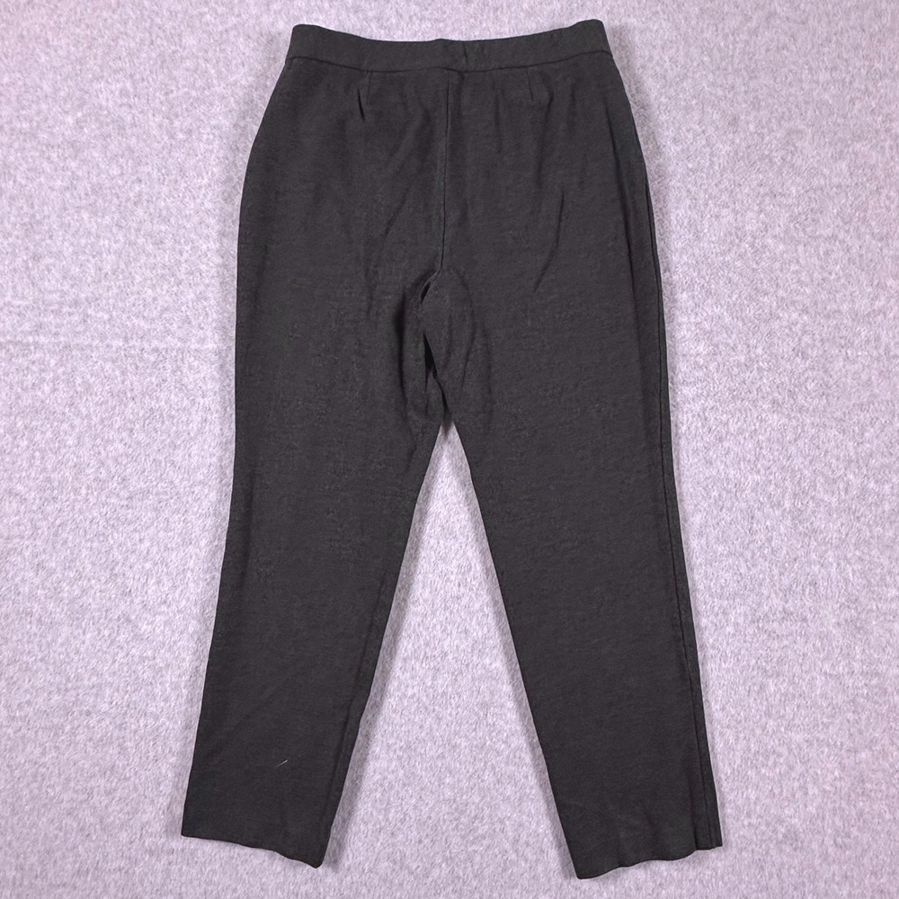 J.Jill Ponte Slim Leg Pants Women's M Charcoal Gray Pull On Stretch Career
